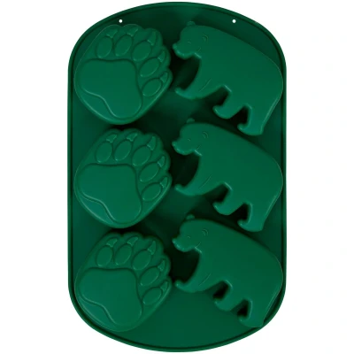 Afbeelding van Wilton Siliconen Mal DIY Bakvorm voor Mini Cakes, Muffins en Koekjes Beren Pootafdrukken