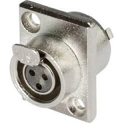 Afbeelding van Hicon HI XMEF3 XLR connector Bus, inbouw verticaal Aantal polen: 3 Zilver 1 stuk(s)