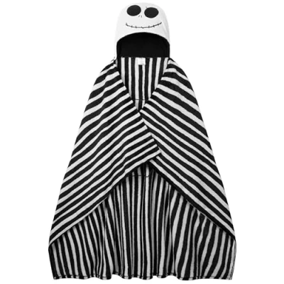 Afbeelding van Disney The Nightmare Before Christmas zachte fleece beddeken 150 x 120 cm (zwart/witte kap)