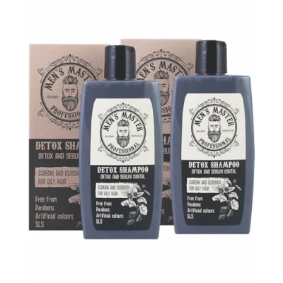 Afbeelding van Men&#039;s Master Detox Anti Roos Shampoo Mannen Vermindert Roos, Jeuk, Haaruitval Voordeelverpakking 2 x 260ML