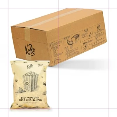 Afbeelding van KoRo Bio kant en klare zoete zoute popcorn 10 x 90 g