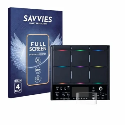 Afbeelding van Savvies Screenprotector voor Roland SPD SX PRO Folie Beschermfolie transparant volledig dekking (4 Stuks)