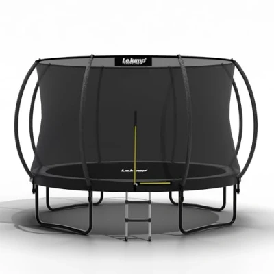 Afbeelding van LEJUMP trampoline Ø305/366 cm, van TÜV Rheinland GS certificaat, veilig, outdoor voor fitness en tuin, met rondom veiligheidsnet randafdekking (Ijzerhoudend, 305cm)