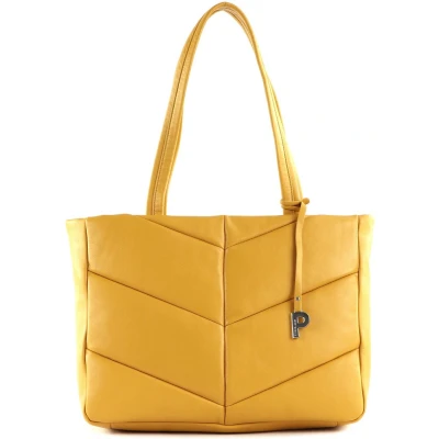 Afbeelding van PICARD Leren Schoudertas Warm Up Shopper Honey Mosterdgeel