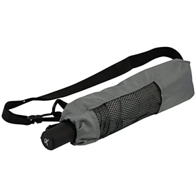 Afbeelding van iX brella Trekking zakparaplu XXL met schoudertas, grijs, 115 cm