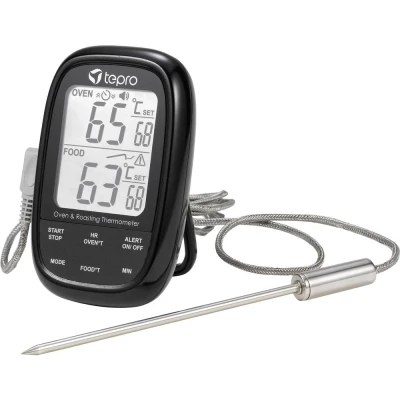 Afbeelding van tepro Grill accessoires, dubbele sensor grillthermometer met 2 sensoren (1x kerntemperatuur, 1x kookruimte)