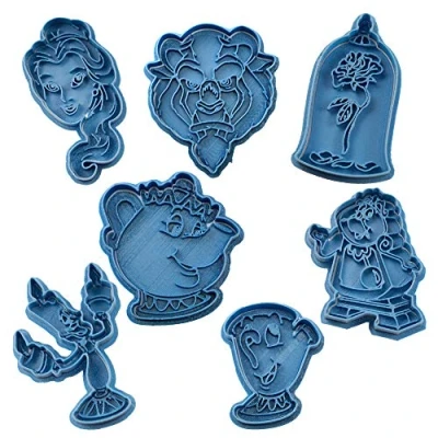 Afbeelding van Cuticuter Bella Y Bestia Pack Uitsteekvorm, Blauw, 16 x 14 1,5 cm, 7 stuks