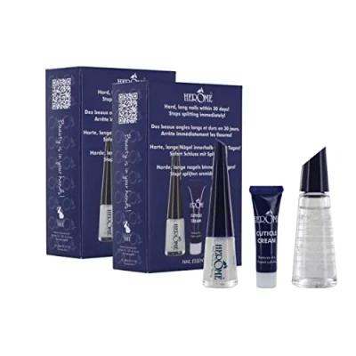 Afbeelding van Herome 3 in 1 Manicure Nagelverzorging Set 2 pack Nail Essentials Nagelset Voor Splijtende en Zwakke nagels Nagelverharder, Nagellakremover Nagelriemcreme Harde