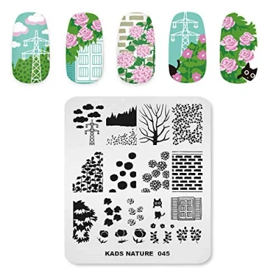 Afbeelding van KADS Nail Art Stempel Plaat Natuur Serie Stempelen Template Afbeelding Diy Decoratie Tool (NA045)