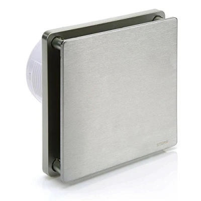 Afbeelding van STERR Zilver Badkamerventilator 100 mm met TIMER Stille Moderne
