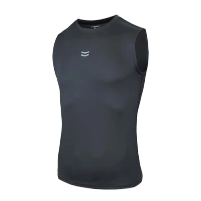 Afbeelding van AMZSPORT Mouwloos compressie T shirt voor heren, fitnessvest, sneldrogend, basislaag hardlopen, 111040, grijs, XXL