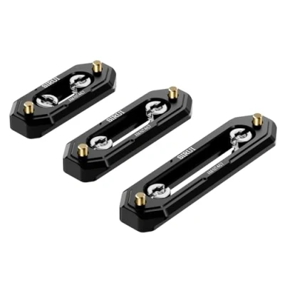 Afbeelding van SIRUI 3 pack NAVO Rail Set, Quick Release 2&quot;/48mm, 2,4&quot;/60mm en 3&quot;/75mm Lange Rails met veiligheidsspelden 1/4&quot; schroeven voor NATO Klem Top Handvat Zijhandvat, Soorten Camera Rig, AM NT467