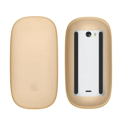 Afbeelding van kwmobile Siliconen beschermhoes geschikt voor Apple Magic Mouse 1 / 2 Zachte muis hoes Meer grip Deels doorschijnend oranje