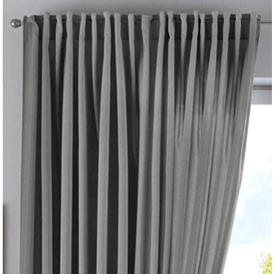 Afbeelding van Cationic, 2019037, verborgen lussen, hxb 250 x 300 cm, grijs, ondoorzichtig, linnenlook, gordijn, gemêleerd, gordijnband met gordijnhouder