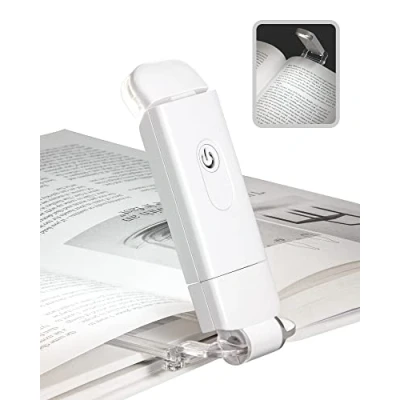 Afbeelding van DEWENWILS Leeslamp Boekklem, LED Klemlicht USB Oplaadbaar Leeslicht, 2 Instelbare Helderheidsniveaus Boeklamp, Geschenk voor Kinderen en Boekenliefhebbers, Daglicht