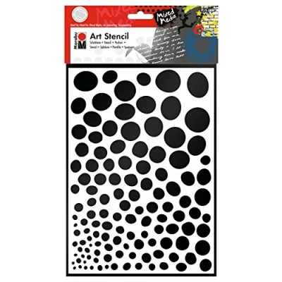 Afbeelding van Marabu 028500001 Art Stencil A4 Groeiende Stippen