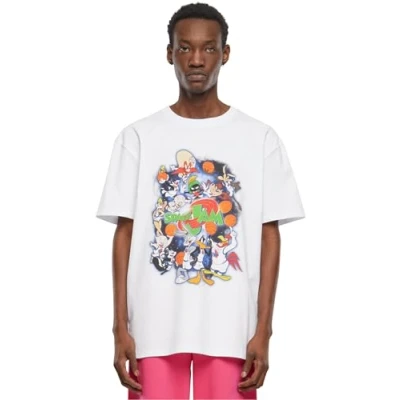 Afbeelding van Upscale by Mister Tee Space JAM Teamwork Tshirt print, Heren, Maat: XXL, White