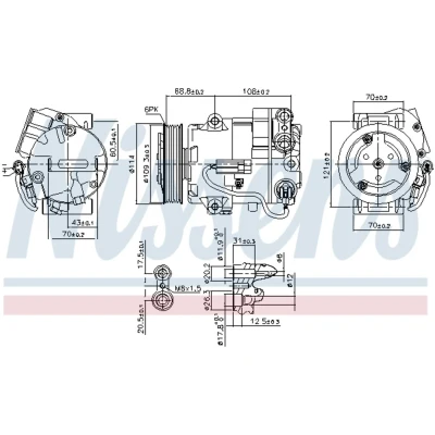 Afbeelding van Nissens Airco compressor 890058