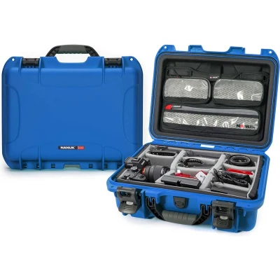 Afbeelding van Nanuk 920 waterdichte harde hoes met deksel organizer en gewatteerde verdeler blauw