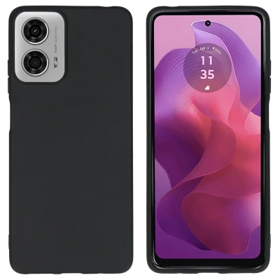Afbeelding van Motorola Moto G24 Hoesje Siliconen en TPU (zacht) iMoshion Softcase/Backcover Zwart Telefoonhoesje