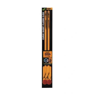 Afbeelding van Fox Curve Short Fluoro D Rig Micro Barbed (2 pcs) Maat : haak 2 30lb
