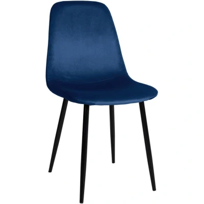 Afbeelding van CLP Eetkamerstoel Napier Fluweel Blauw
