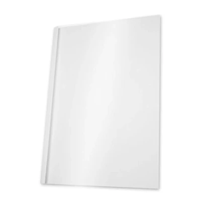 Afbeelding van Pavo Thermo bindmappen A4, rugbreedte 12 mm, 100 stuks, 101 121 vellen, wit/transparant