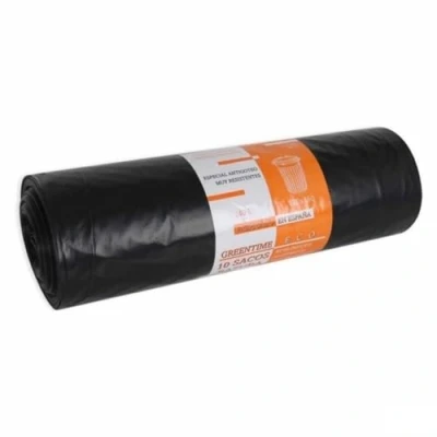Afbeelding van Vuilniszakken Eco Green Time 48955 Zwart (10 Stuks) uds)
