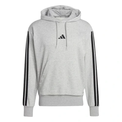 Afbeelding van adidas Heren ESSENTIAL THREE STRIPES FRENCH TERRY HOODIE, medium grey heather/black, S