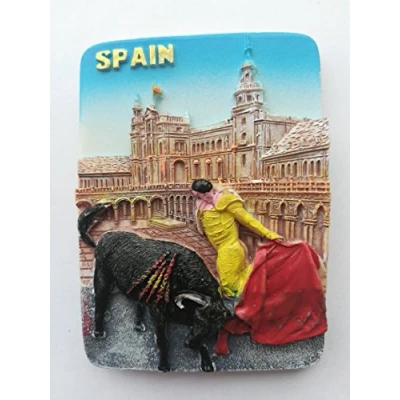 Afbeelding van 3D stierengevechten van Spanje Souvenir koelkast magneet, Huis &amp; keuken decoratie magneet