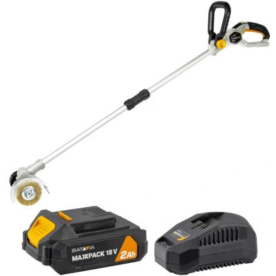 Afbeelding van Voegenborstel 18V Incl. 2.0 Ah Accu / 2.4 Oplader Voor milieuvriendelijke verwijdering van onkruid, vuil en mos zonder moeite Maxxpack