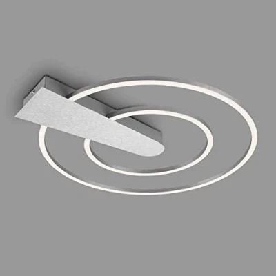 Afbeelding van BRILONER LED plafondlamp dimbaar in 3 stappen, memory functie, warm witte lichtkleur, rond, goudbruin, Ø49,5 cm
