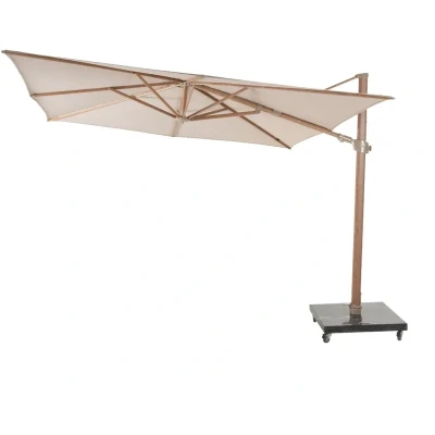 Afbeelding van 4 Seasons Outdoor Siesta Premium 300 x cm. Zand met houtlook frame