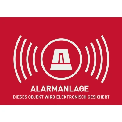 Afbeelding van ABUS AU1322 Waarschuwingssticker Alarmsysteem Taal Duits (b x h) 148 mm 105