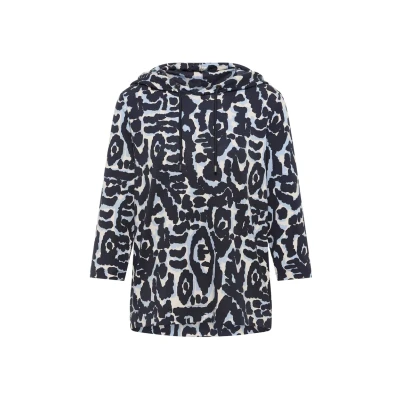 Afbeelding van Cecil Gemustertes Longsleeve, Dames, Maat: Large, Blau