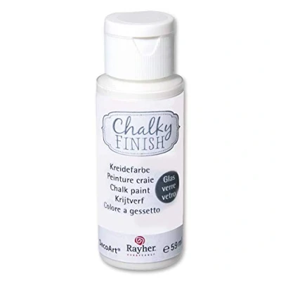 Afbeelding van Rayher Hobby 38866558 Chalky Finish for glas, fles 59 ml, steengrijs