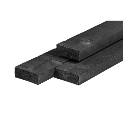 Afbeelding van Ligger douglas zwart geimpregneerd 5,0x15,0x400 cm Tuindeco