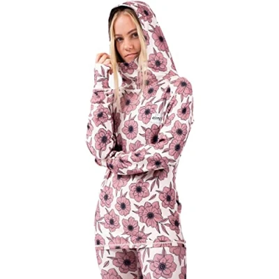 Afbeelding van Eivy Icecold Hood Top 22 warm ski thermo ondergoed, functionele stop, baselayer yoga