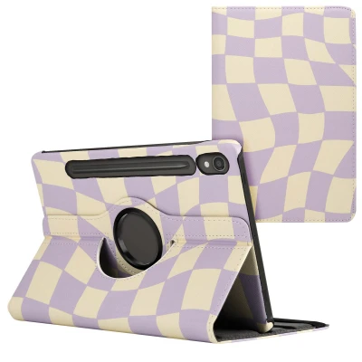 Afbeelding van Samsung Galaxy Tab S9 Hoes: iMoshion 360 Draaibare Design Bookcase 2.0 Dancing Cubes Kunstleder Tablet Hoezen