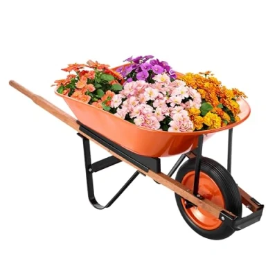 Afbeelding van VEVOR kruiwagen transportkruiwagen bouw duwwagen 120kg 140x62x58cm