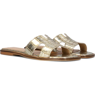 Afbeelding van Notre V Muiltjes, Dames, Maat: 39, Coco champagne Leer