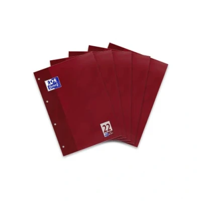 Afbeelding van Oxford Schoolblok A4 geruit, liniatuur 22, 50 vellen, gelijmd, 5 stuks