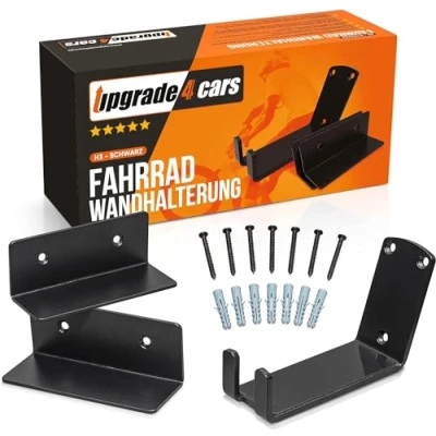 Afbeelding van Fiets Muurbeugel Horizontaal Zwart Fietspedaalophanging Opbergrek voor E bikes, MTB, Stadsfietsen etc. Binnenhanger garage en huis