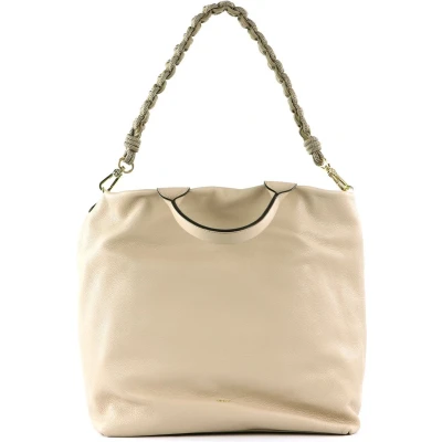 Afbeelding van abro Leren Shopper Schoudertas Leather Dalia Bucket Kaia Big Natural Beige