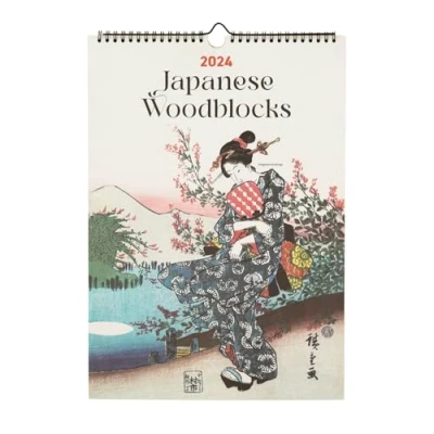 Afbeelding van Kokonote A3 Kalender 2024 Japanese Woodblocks Wandkalender 12 maanden Familiekalender 29,7x42 cm