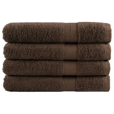 Afbeelding van Saunahanddoeken 4 st 600 g/m 80x200 cm 100% katoen bruin