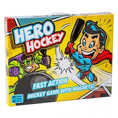 Afbeelding van Hero Hockey Fast Action Game with Magnets Skill and Dexterity for Adults Kids Fun Family Ages 5 up 2 Players Average Playtime 10 Minutes