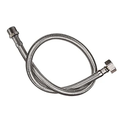 Afbeelding van DOJA Industrieel Flexibele Kraanslang Mannelijk/Vrouwelijk M 3/8 &quot; V 3/8&quot; 20 cm Lang Roestvrijstalen Kraan of Doucheslang Slangkoppeling Aansluitslang/Verlengstuk