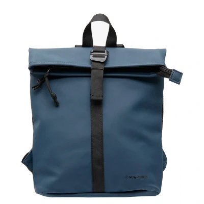 Afbeelding van New Rebels Mart Waterafstotende Rolltop Rugzak Medium Donkerblauw