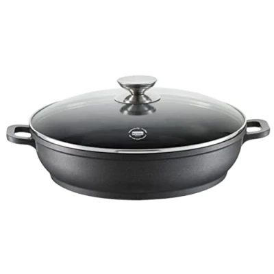 Afbeelding van Braadpan Berndes Vario Click Zwart Met Glazen Deksel 32 cm